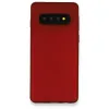 Newface Samsung Galaxy S10 Plus Kılıf First Silikon - Bordo