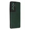Newface Samsung Galaxy S21 Ultra Kılıf Loop Deri Silikon - Yeşil