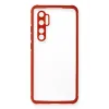 Newface Xiaomi Mi Note 10 Lite Kılıf Miami Şeffaf Silikon - Kırmızı