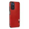 Newface Xiaomi Redmi Note 11 Kılıf Loop Deri Silikon - Kırmızı