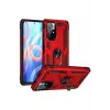 Newface Xiaomi Redmi Note 11T Kılıf Sofya Yüzüklü Silikon Kapak - Kırmızı