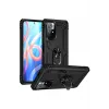 Newface Xiaomi Redmi Note 11T Kılıf Sofya Yüzüklü Silikon Kapak - Siyah