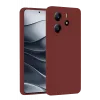 Newface Xiaomi Redmi Note 14 4G Kılıf First Silikon - Bordo