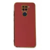 Newface Xiaomi Redmi Note 9 Kılıf Volet Silikon - Kırmızı