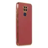 Newface Xiaomi Redmi Note 9 Kılıf Volet Silikon - Kırmızı