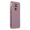 Newface Xiaomi Redmi Note 9 Kılıf Volet Silikon - Mor