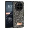 Onegif Xiaomi Redmi Note 14 Pro 4G Bright Simli Kapak - Gümüş