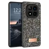 Onegif Xiaomi Redmi Note 14 Pro 4G Bright Simli Kapak - Gümüş