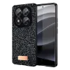 Onegif Xiaomi Redmi Note 14 Pro 5G Bright Simli Kapak - Siyah