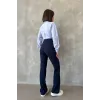 Önü cumalı ithal krep pantolon