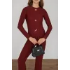 Ottoman alt üst takım bordo pt510442