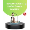 Oturan Çift Figürlü LED Masa Lambası Romantik Hediye