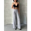 Pileli keten pantolon s255046