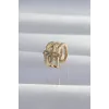 Pirinç Gold Renk Yonca Earcuff Küpe