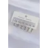 Pirinç Gümüş Renk Dikdörtgen Model Küpe Seti