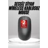 Siyah Kablosuz Mouse Wireless Mouse Minimal Tasarım