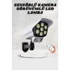 Solar Lamba Kamera Görünümlü Duvar Lambası Dönebilen Bahçe Aydınlatması