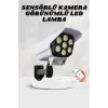Solar Lamba Kamera Görünümlü Duvar Lambası Dönebilen Bahçe Aydınlatması