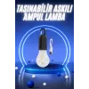 Taşınabilir Şarjlı Led Ampul Askılı Lamba Kamp Bahçe Lambası