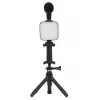 Telefon Tutucu Mini Mikrofonlu Tripod Vlog Çekim Video
