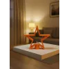 Turuncu Yıldız Mumluk Loş Işık Salon Dekoru