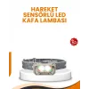 Uzun Menzilli Sensörlü LED Kafa Lambası Kamp ve Yürüyüş