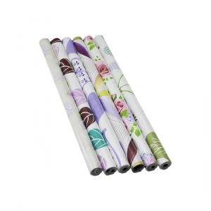 Renkli Çiçekli - Desenli 45cm X 2mt Folyo Yapışkanlı Duvar Kağıt