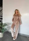 Bronz Işıltılı Kadife Takım | Premium Seri