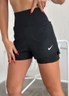 Siyah Cep Detaylı Şortlu Kadın Spor Takım (Atlet + Tayt Şort)