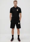 Siyah Galatasaray 1905 Siyah Polo Tişört ve Şort Takımı