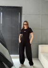 Siyah Palazzo İkili Takım