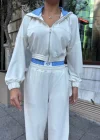 Beyaz Kapşonlu İkli Takım