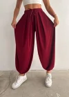 Bordo Oysho Modal Şalvar Pantolon