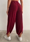 Bordo Oysho Modal Şalvar Pantolon