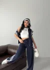 Lacivert Beyaz 3 Çizgili Premium Takım
