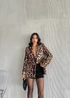 Leopar Desenli Dabıl Caket