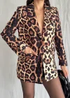 Leopar Desenli Dabıl Caket