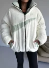 Mint Yeşil NK Oversize Unisex Çift Taraflı Mont