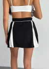 Siyah Çift Renk Modal Şort Etek