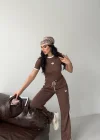 Taba Şerit Detaylı Crop Takım