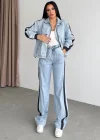 Zıppered Denim Set