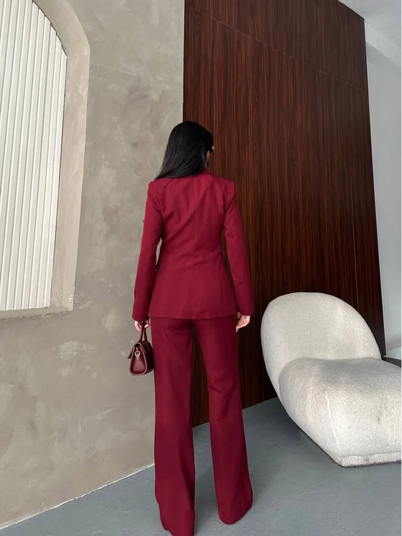 Elegant Bordo Takım