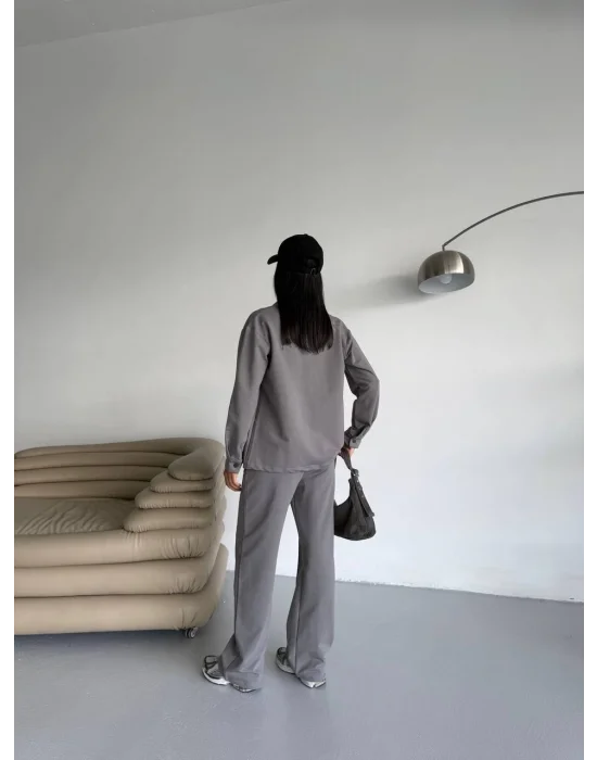 Gri İki İplik Üçlü Takım