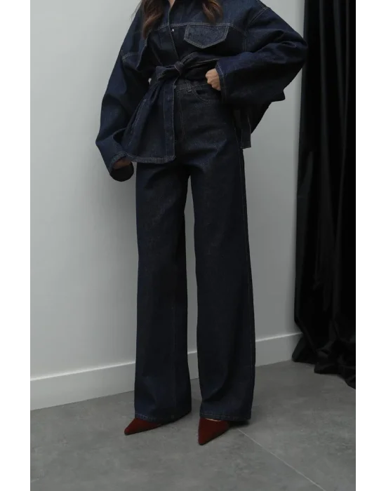 Koyu Lacivert Denim İspanyol Takım