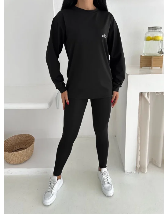 Siyah Alo Taytlı Takım