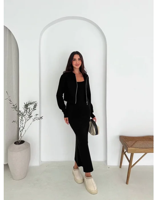Siyah Hırka Elbise