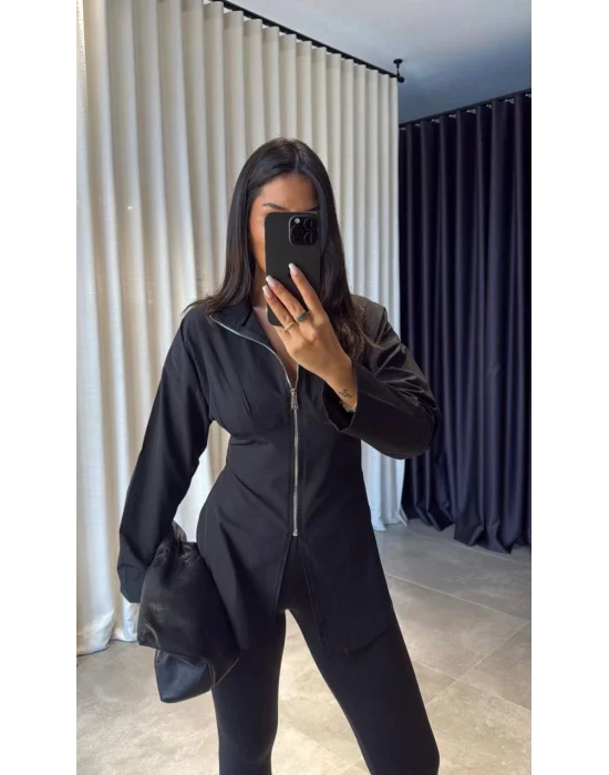 Siyah Korse Detaylı Takım