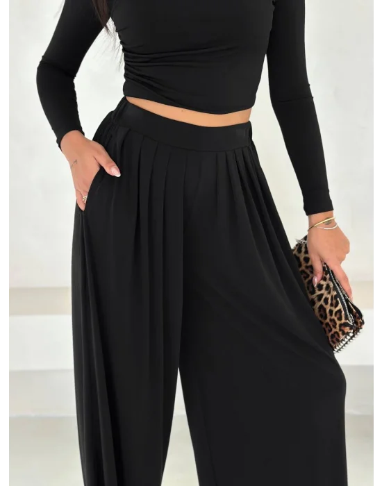 Siyah Kumas Suprem oysho Pantolon