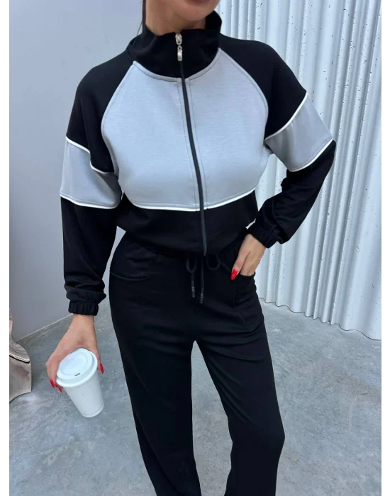 Siyah Likra Model Kumaş İkli Takım