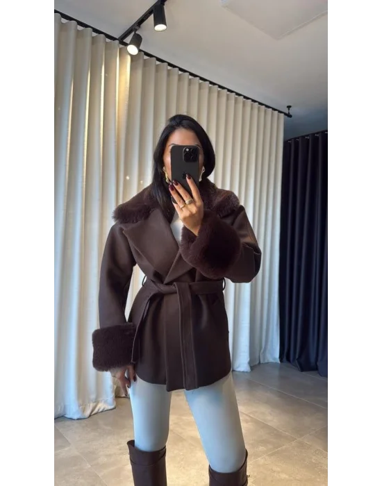 Taba Kaşe Kaban Kol Kürklü